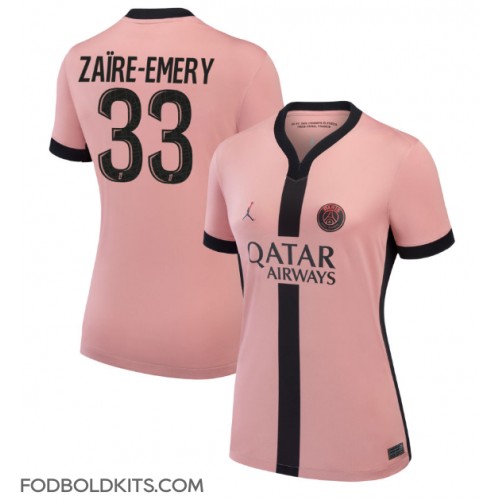 Paris Saint-Germain Warren Zaire-Emery #33 Tredjetrøje Dame 2024-25 Kortærmet